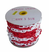 SNS SAFETY LTD Kunststoffkette Absperrung 6 mm, Rote Weiße, 50 Meter